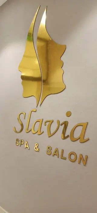 Slavia — gold letters — Gold illuminated letters